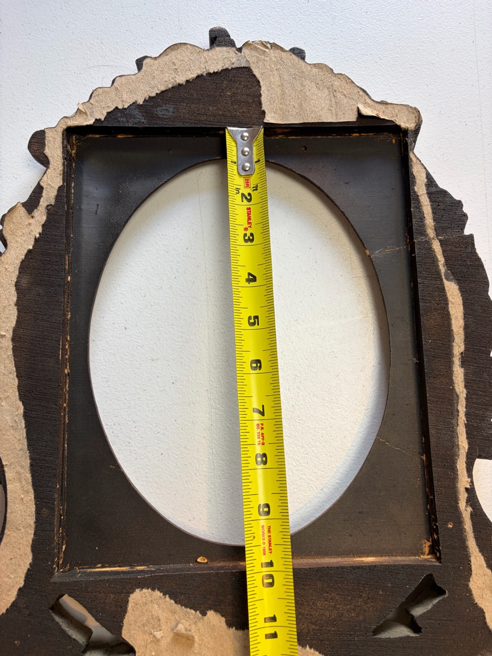 Antique Ornate Wood Oval Mirror Photo Frame 8x10 Rococo Baroque Victorian Decor - Picture 11 of 11